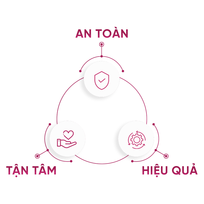 an toàn hiệu quả tận tâm